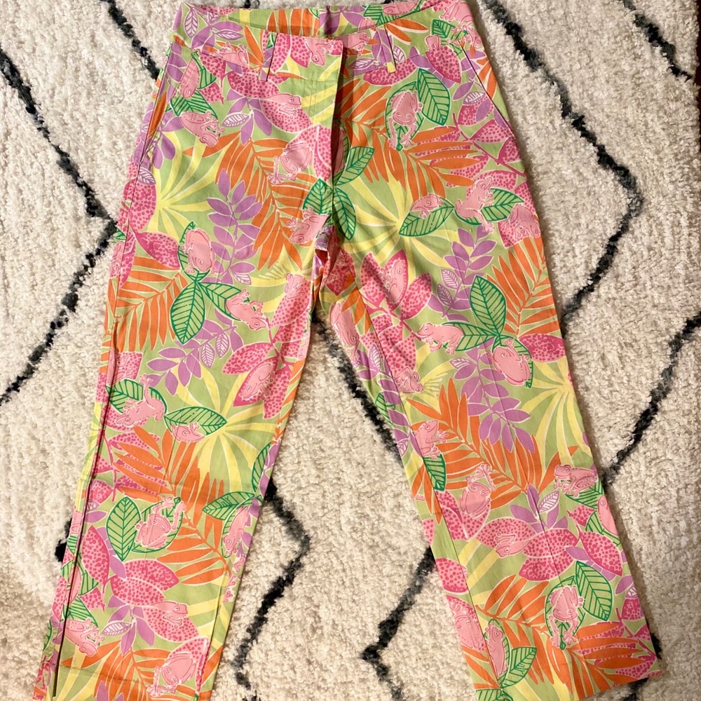SALE 🌟Lilly Pulitzer Ankle Chino Pants Frogs Pink